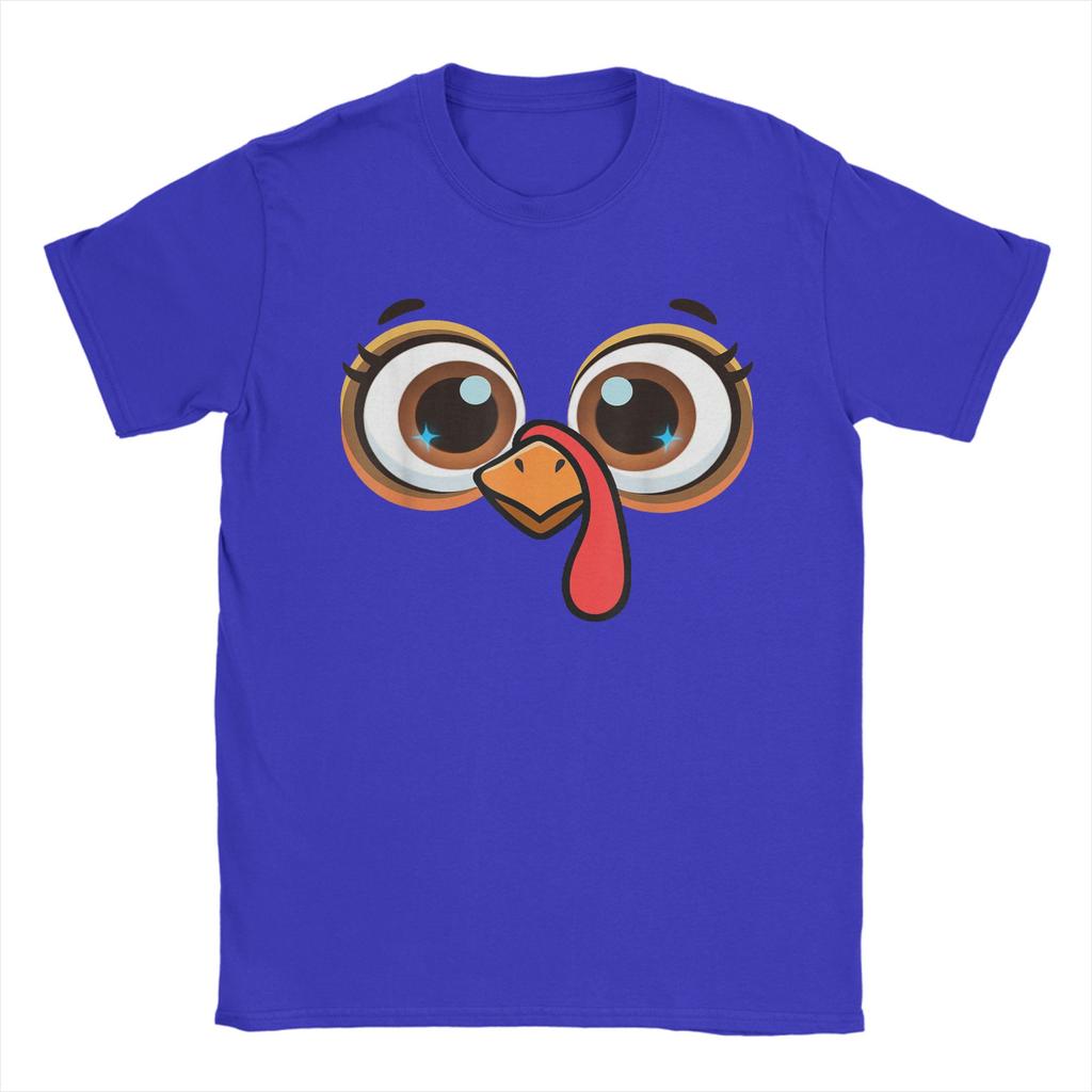Funny Turkey Face Thanksgiving -Cute Family Matching Men's T Shirt  Casual Tee Shirt Short Sleeve Crew Neck T-Shirt Clothing