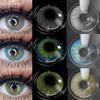 2pcs Color Contact Lenses for Eyes Aurora Blue Green Colored Lenses Yearly Cosmetic Contact Lens for Eyes Beauty Makeup