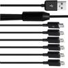 Универсальный кабель для синхронизации Micro USB 6 в 1, зарядный шнур с 6 разъемами Micro USB для мобильных устройств