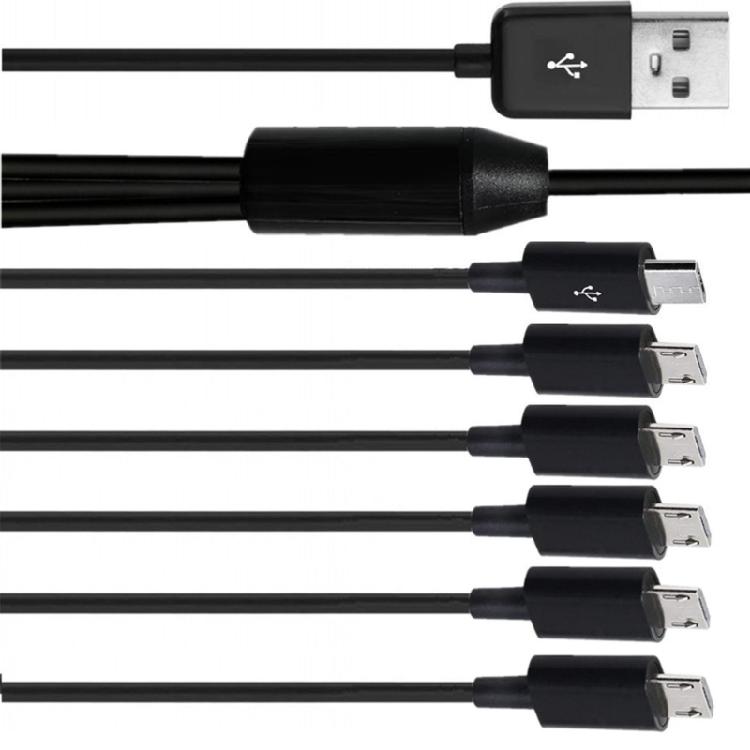 Универсальный кабель для синхронизации Micro USB 6 в 1, зарядный шнур с 6 разъемами Micro USB для мобильных устройств