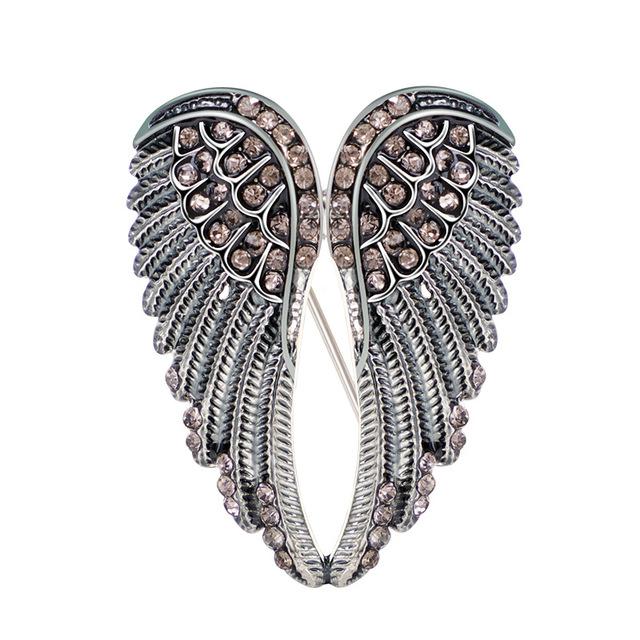 New Blue Angel Wings Jewelry Brooches For Women Corsage Suit Pin Fashion Accessories