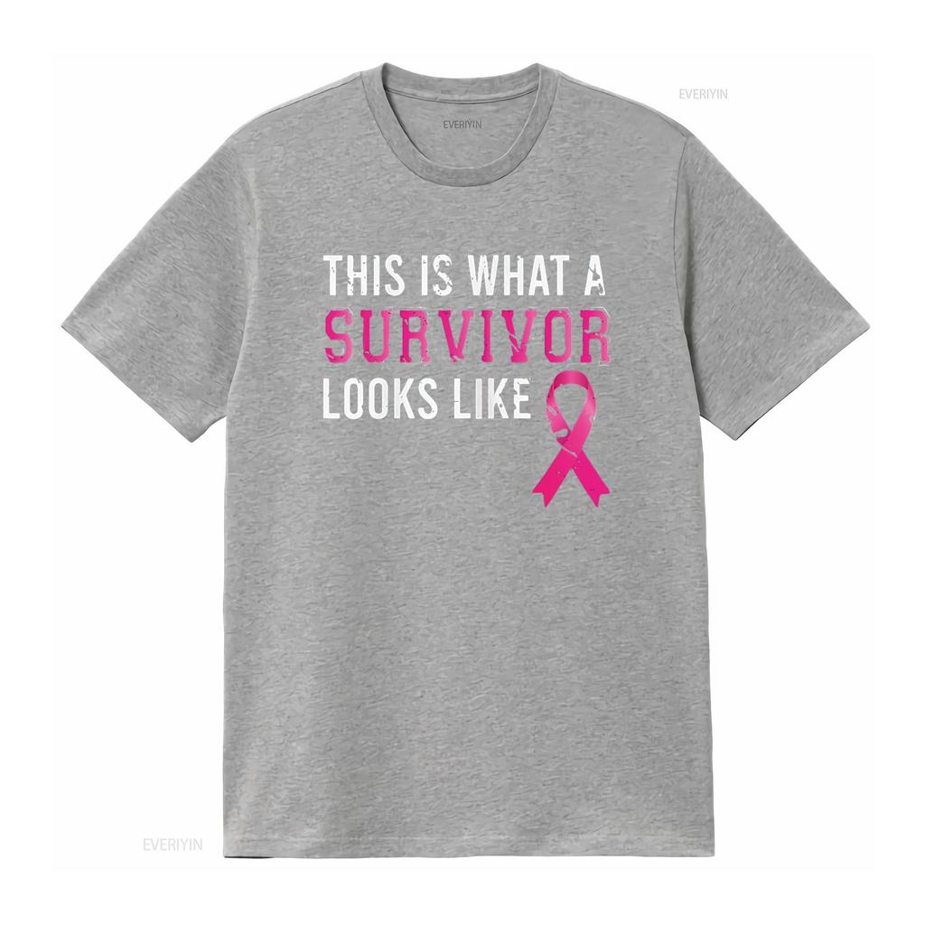Cancer Survivor Women Breast Awareness T Shirt Black 2XL vintage Washed Stylish fashion Versatile Comfortable Breathable