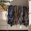 Breathable Scarf Print Classic Leopard Crease Fried Dough Twists Women's Head Scarf Silk Scarf