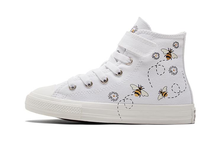 Converse Кеды Chuck Taylor All Star 1V Высокие из Канваса Детские Канвасные Кеды Белый Черный Дети Возраст 3 7 Лет A01619C