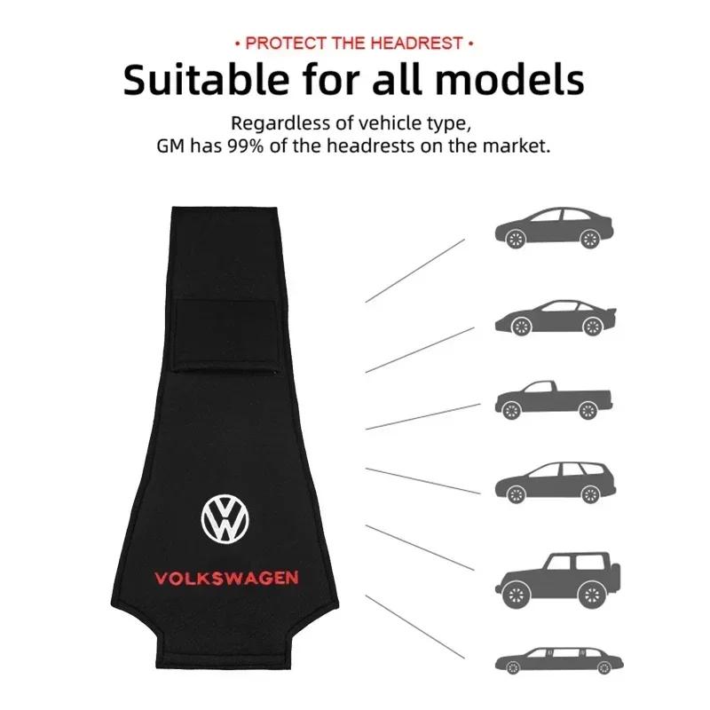 Для VOLKSWAGEN VW Хлопковый Чехол-Защитная Накладка на Подголовник Автомобиля для Volkswagen Polo Passat Golf Jetta Tiguan Touran TAYRON Santana Sci