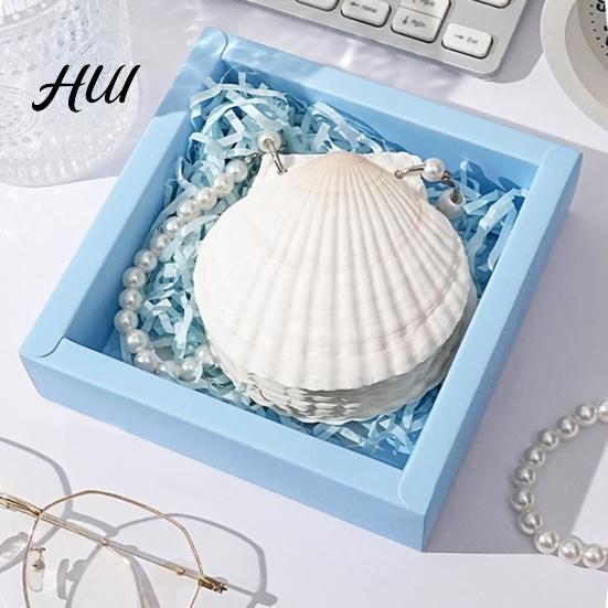 Seashell Craft Notebook Shell Binder Journal Natural Scallop with 30 Pages Ocean Inspired Creative Portable Beach Diary Gift for Lovers Handmade