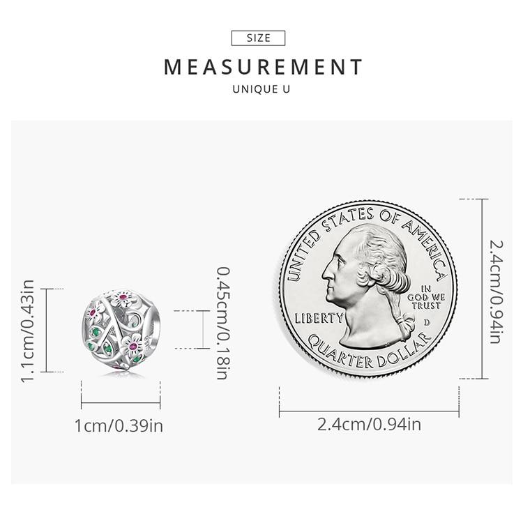 BAMOER Стерлингового Серебра 925 пробы Dream Garden Круглые Бусины Подвески Подходит Для Женщин Оригинальный Браслет Весенняя Коллекция Изящных Ювелирных Изделий