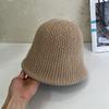 Autumn and Winter New Knitted Basin Hat Women Crochet Dome Bucket Hat Loose Brimless Versatile Plain Hat