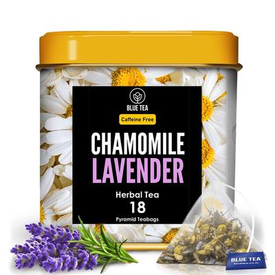 Чай из Ромашки и Лаванды (18 пак, 1,83 г), Chamomile Lavender Herbal Tea, Blue Tea