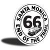 Винтажная жестяная металлическая настенная вывеска Route 66, 12-дюймовый круг, Санта-Моника