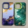 Роскошный мраморный чехол для iPhone 16 Samsung A55 A35 A34 S24 FE Xiaomi Redmi Note 13 Pro 14C Huawei Honor противоударный бампер для телефона с защитой от царапин полное покрытие