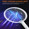 2 In 1 Electric Mosquito Swatter, 2500V USB Rechargeable Mosquito Swat, Suitable for Indoor and Outdoor Mosquito Killer