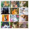 New Arrival Diamond Painting Animals Cross Stitch Craft Full Round Drill Cute Cat Rhinestone Mosaic Gift Home Wall Decor