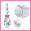 Зимняя Рождественская Серия Бусины Медный Шарм Щелкунчик Женские Украшения Сделай Сам Подарок