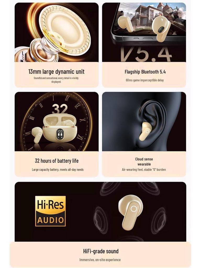 NE-110 TWS True Wireless Bluetooth Earbuds with Digital Display & In-Ear Stereo