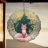 3D Metal Wind Chime with Rotating Fox and Leaves Design for Garden Patio Outdoor Indoor Decor Thanksgiving Christmas Gift