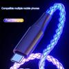 6A Быстрая зарядка RGB дышащий светящийся градиентный свет кабель для передачи данных 66W TYPE-C зарядное устройство для iPhone 15 Pro Huawei Samsung кабель для передачи данных