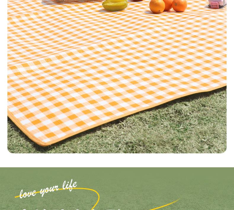 Outdoor Picnic Mat: Portable, Thickened, Moisture-Proof Cushion for Hiking, Camping, and Park Leisure.