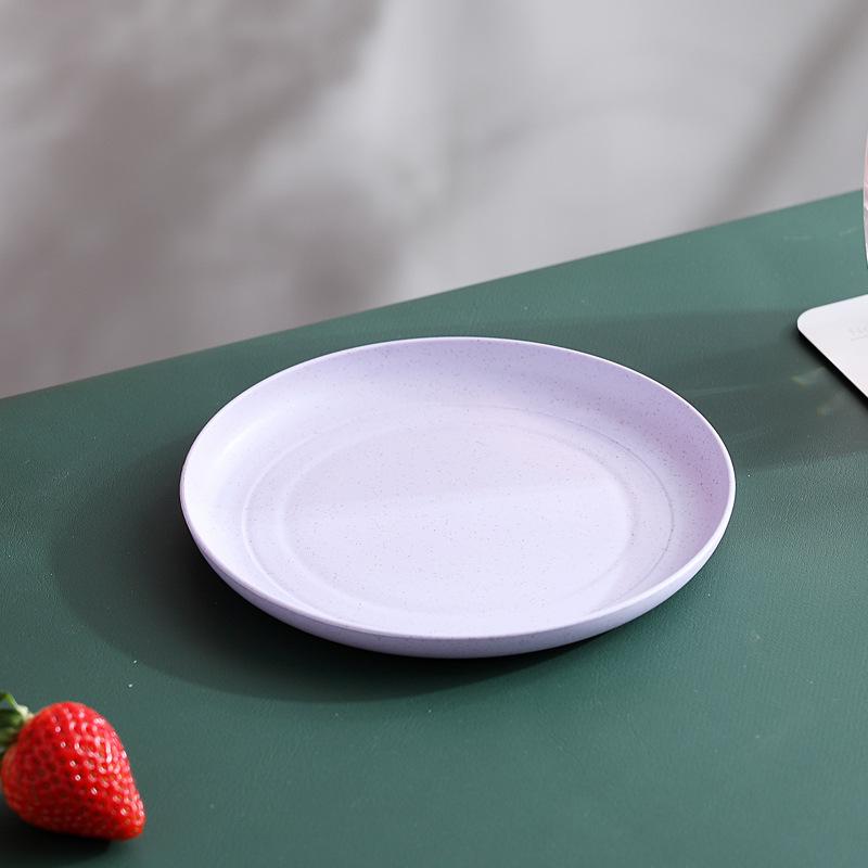 5 шт. обеденных тарелок из пшеничной соломы, набор обеденных тарелок, экологически чистый полный набор столовых приборов, кухонные принадлежности, тарелки, столовая посуда