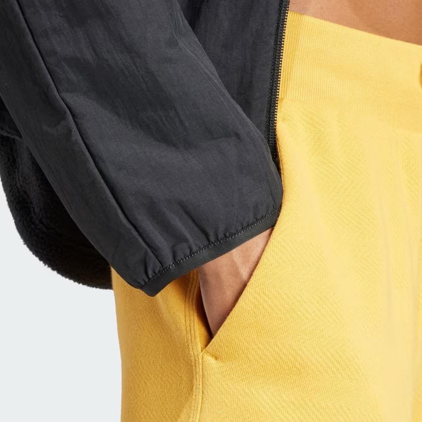 Adidas Lounge Knitted Sweatpants Women's Yellow Moderate Tapered Pants IA3001