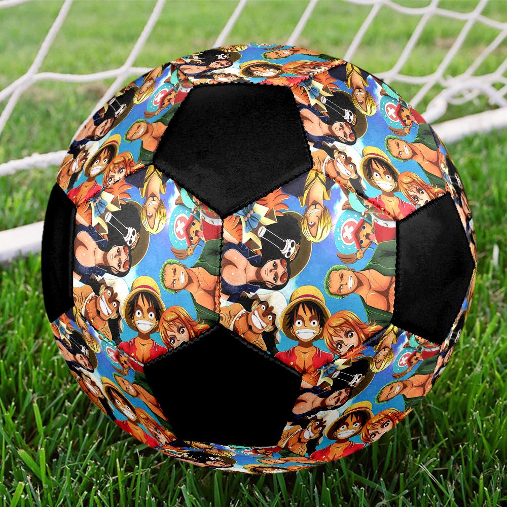 One Piece Soccer Ball Colorful All Ages Machine Stitched PVC Competition Ready Durable High-Bounce.SIZE5