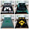 Gamepad Print Bedding Cover Gane Handle Pattern Bed Set Bedding Cover Boy Girl Single Size Duvet Cover Polyester Bedroom Decor
