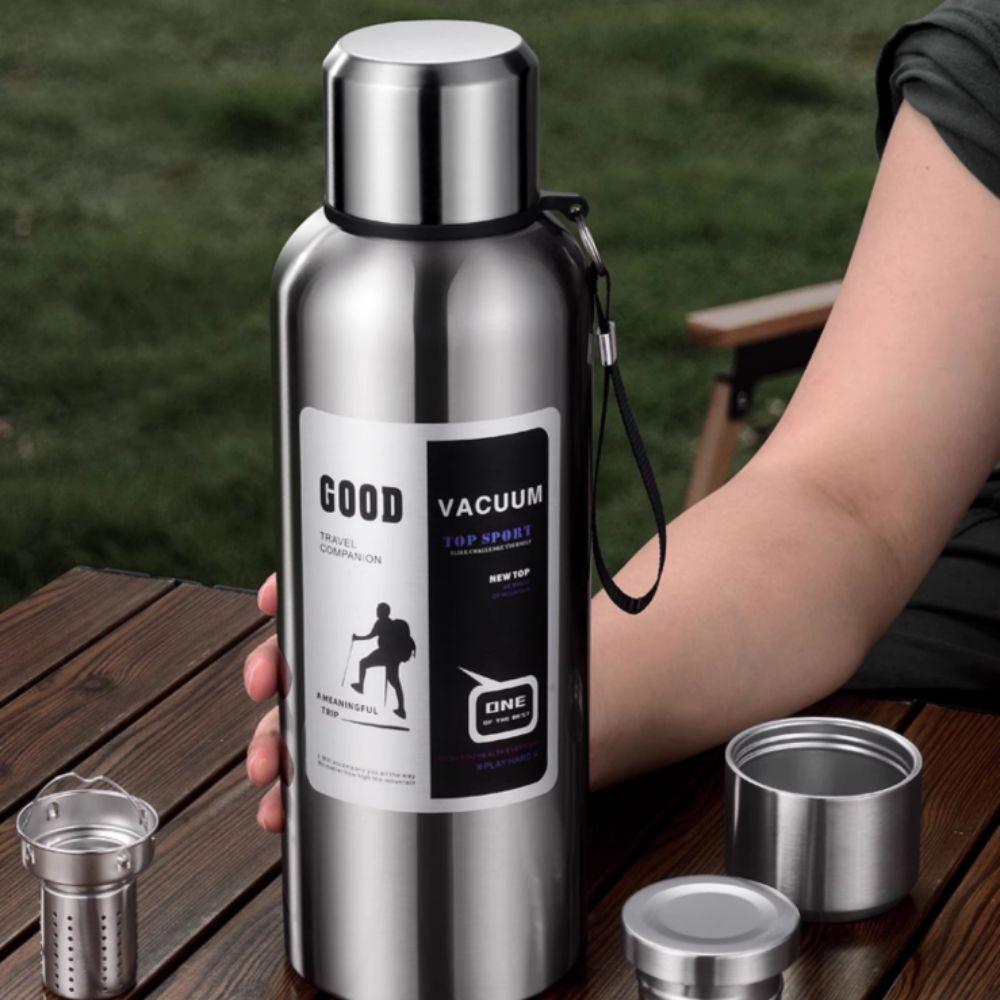 316 Stainless Steel Travel Insulated Cup with Filter Vacuum Flask Sports Thermos Bottle Man