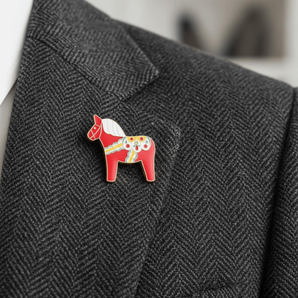Decorative Zodiac Horse Brooch Zinc Zinc Alloy Steed Brooch Creative Lapel Pin  Backpack Decoration