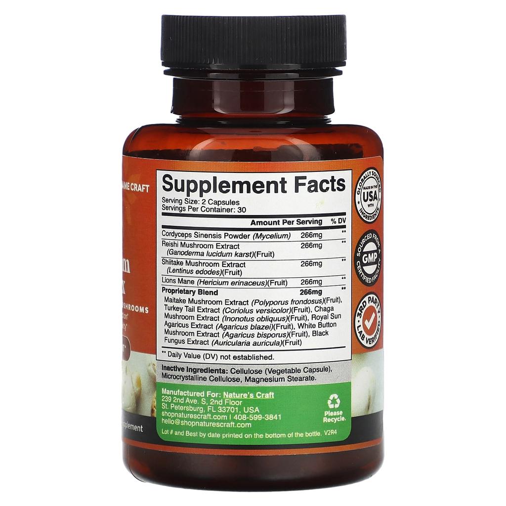 Nature'S Craft, Mushroom Complex, 60 Capsules