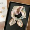The Beauty Of Art~ Mulberry Silk Scarf Women'S Oil Painting Decorative Temperament Gilt Lotus Versatile Decoration 53 Silk Square Scarf