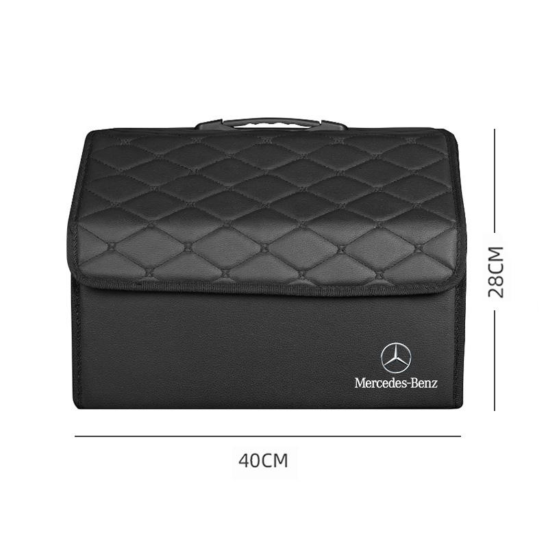 FA01Leather Suitcase Car Trunk Organizer Box Portable Storage Bin For Mercedes Benz AMG GLE GLS CLA CLE GLC CLS GLA W223 W213 W206