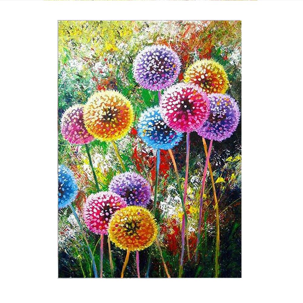 5D Diamond Painting Full Circle Animal Peacock Elephant Cross Stitch Landscape Dandelion Diy Diamond Embroidery Mosaic Home Deco