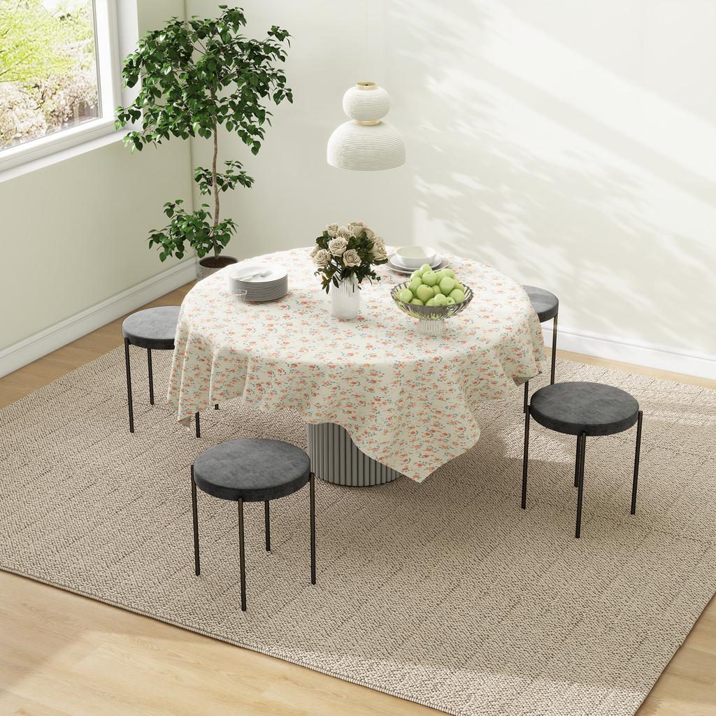 Kitchen Stool 4 Piece Set Stackable Velvet Look Up To 100kg Steel Frame 41.5 X 41.5 X 46 Cm Dark Gray