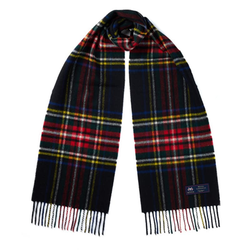 ABRAHAM MOON Шарф из мериносовой шерсти 25 см - Черный Стюарт