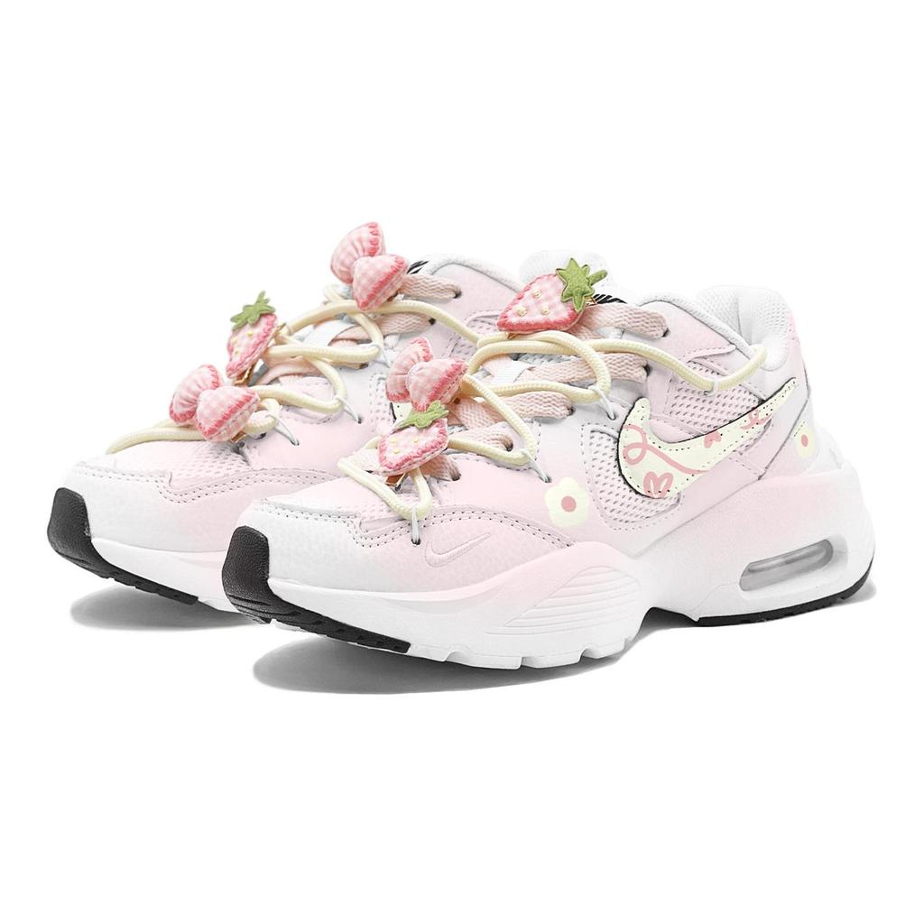 Nike Air Max Fusion Нескользящие Нескользящие Низкие Кроссовки для Бега Y2k Женские Розовые Желтые CJ1671-100(TeamS2-S-BOX)