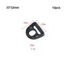 10pcs Black Durable Rope Adjustment Buckle 12~50mm Strap Webbing Buckle  Luggage Accessories