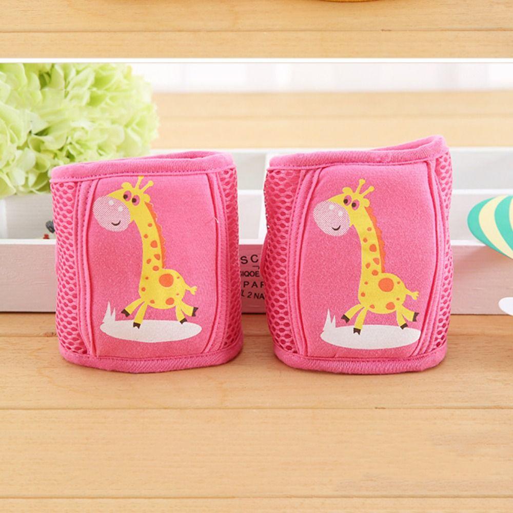 Cotton Polyester Baby Cartoon Knee Pads Reticular Infant Kneepad Crawling Toddler Protector