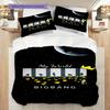 Starry Night Reflections Three-piece set (1 * duvet cover + 2 * pillowcase, without core) 2D Flat Bedding set Duvet cover and pillowcase