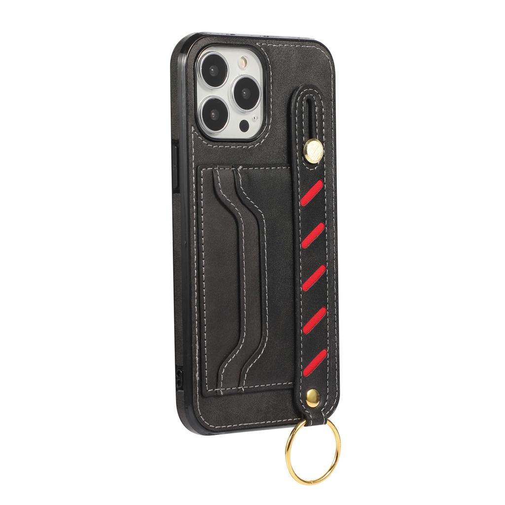 Luxury Business Wrist Strap Phone Case For iPhone 11 Pro Plus 11Pro XS MAX XR XS X 7 8 6 6S Plus 7Plus 8Plus 6Plus 6splus Back Cover With Card Slot