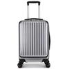PC Front 8 Wheel Silent YKK Business Carry NF001 [New Face] [Kobe Liberal] Carry-on, Compatible, Open, Casters, Zipper, Suitcase, (Silver Hairline)
