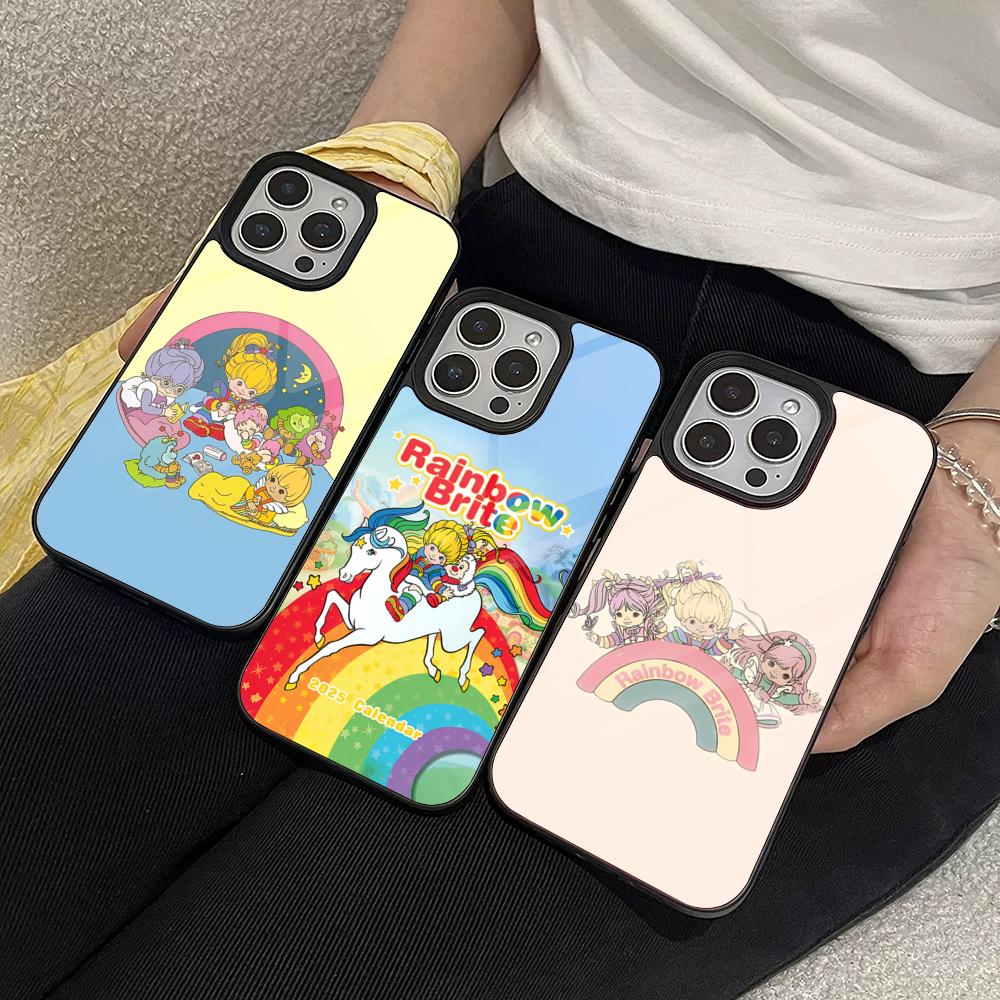 Cartoon R-Rainbow Brite Phone Case for Iphone 17 16 15 14 Air 13 12 11 Pro Max Mini Plus Fundas Shell PC+TPU Cover