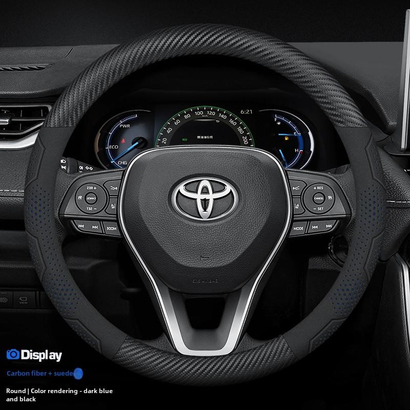 Кожаный чехол на руль автомобиля для Toyota CHR RAV4 Corolla Highlander Prius Yaris Prius RAIZE RUSE Auris Camry Аксессуары