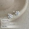 Серьги-пусеты Cui Yan S999 из серебра в виде снежинок - корейский стиль для осени/зимы для женщин
