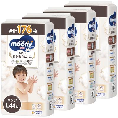 Оптовая закупка органических штанов Moonyman Natural Pants L размера 176 штук x Подгузник [Содержит хлопок] (9~14 кг) (44 4) [Элемент дела]