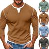 Мужские футболки с длинным рукавом, футболка с V-образным вырезом, осень, повседневная, модная, пэчворк, эластичная, базовая