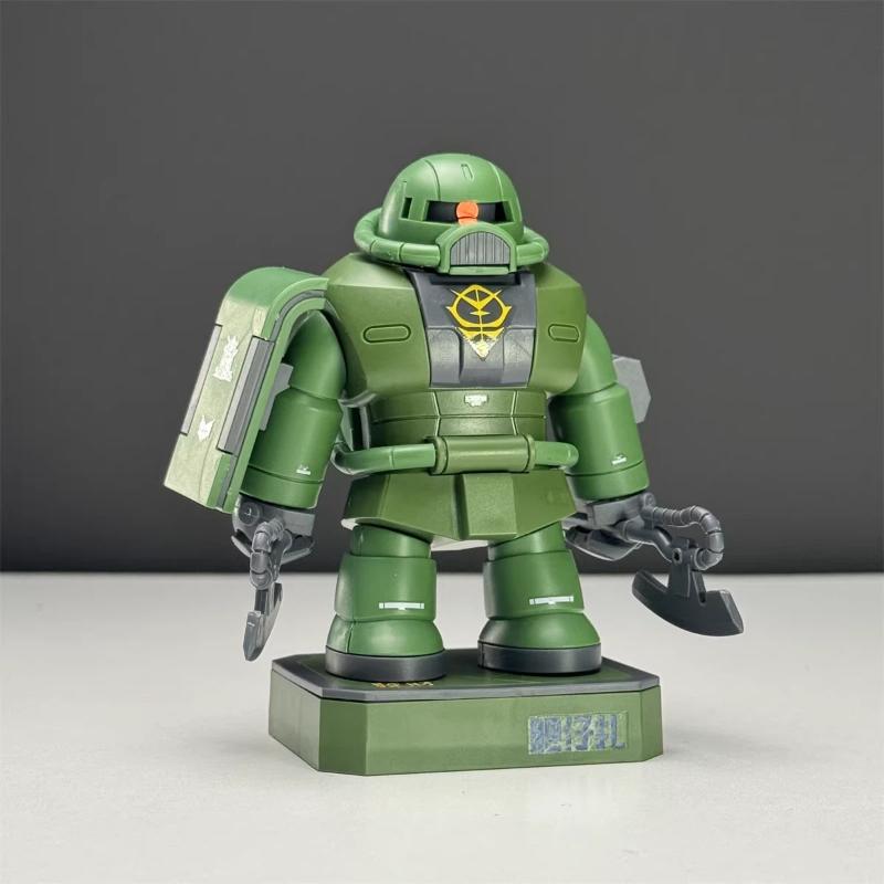 Пухлый Толстый Заку и RX-78-02 Юаньцзу Магнитный Сборный Модельный Комплект Меха Аниме Фигурка Действия С Подставкой и Водными Наклейками Настольный Декор Игрушка Подарок