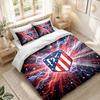 Bedding Set 1 Duvet Cover 2 Pillowcases Atletico Madrid Print Bedroom Home Decoration