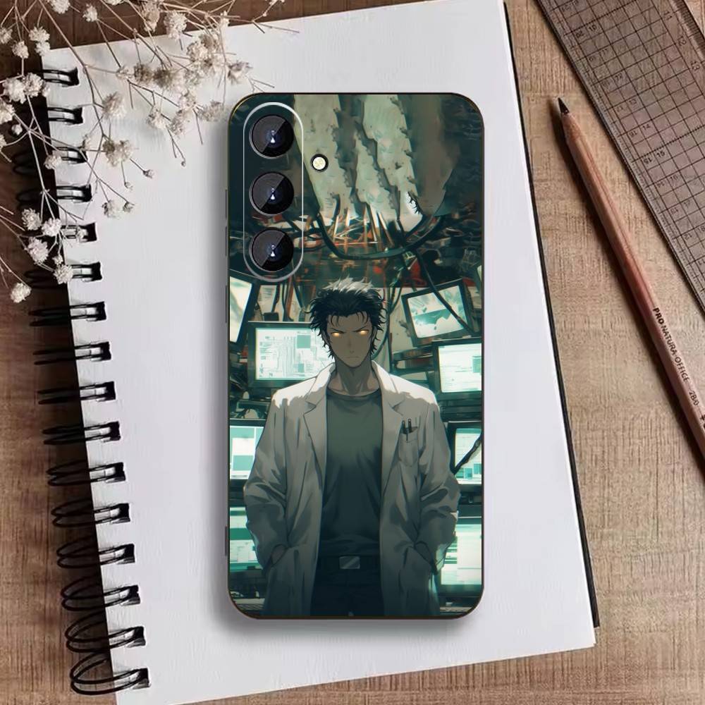 Чехол для телефона STEINS GATE F-Rintaro O-Okabe для Samsung Galaxy A73,21,22,32,71,53,52,51,80,5G Мягкий черный чехол