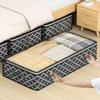 Clear Window Underbed Flat Storage Boxes Dual Zipper Clothing Blanket Storage Bag  Wardrobe