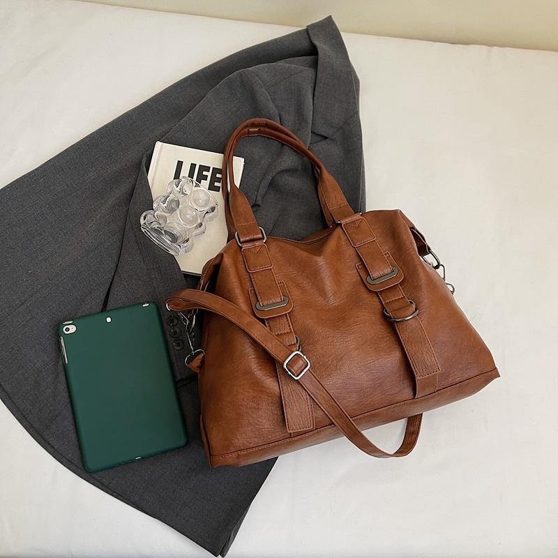 Женская сумка, большая вместительная сумка-тоут, мягкая кожаная сумка через плечо